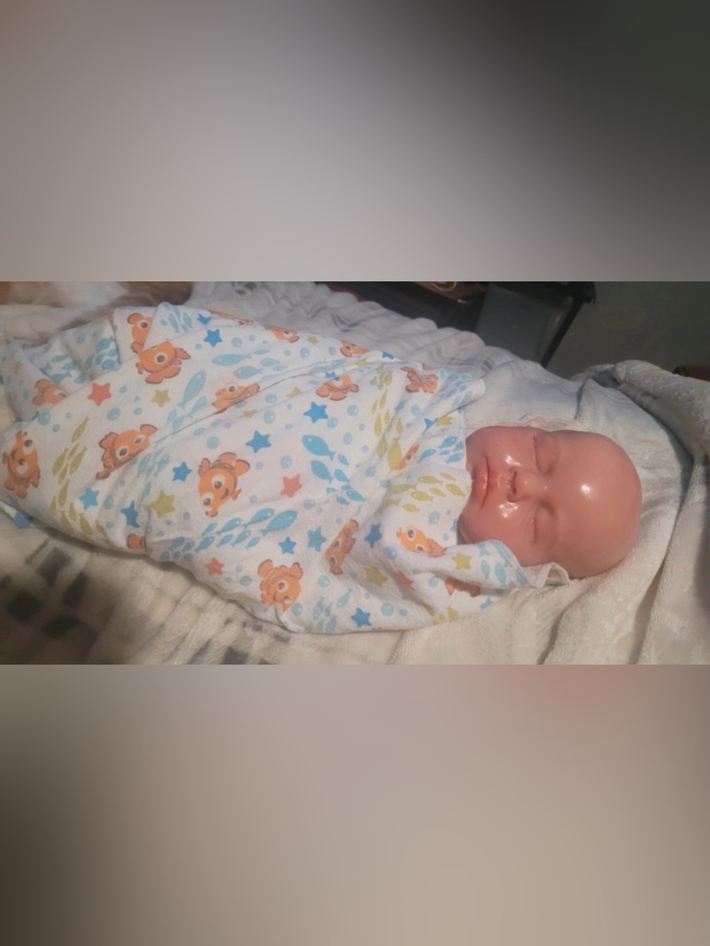 18" Full Body Silicone Reborn Baby Doll Sleeping Newborn Open Mouth Matted